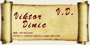 Viktor Dinić vizit kartica